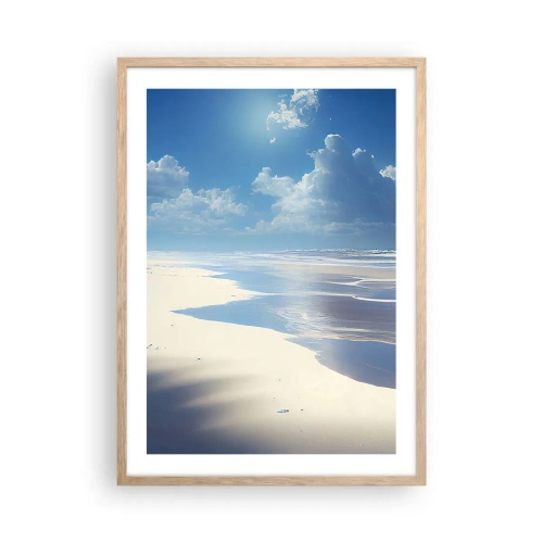 Poster in einem Rahmen aus heller Eiche - Paradiesischer Urlaub - 50x70 cm