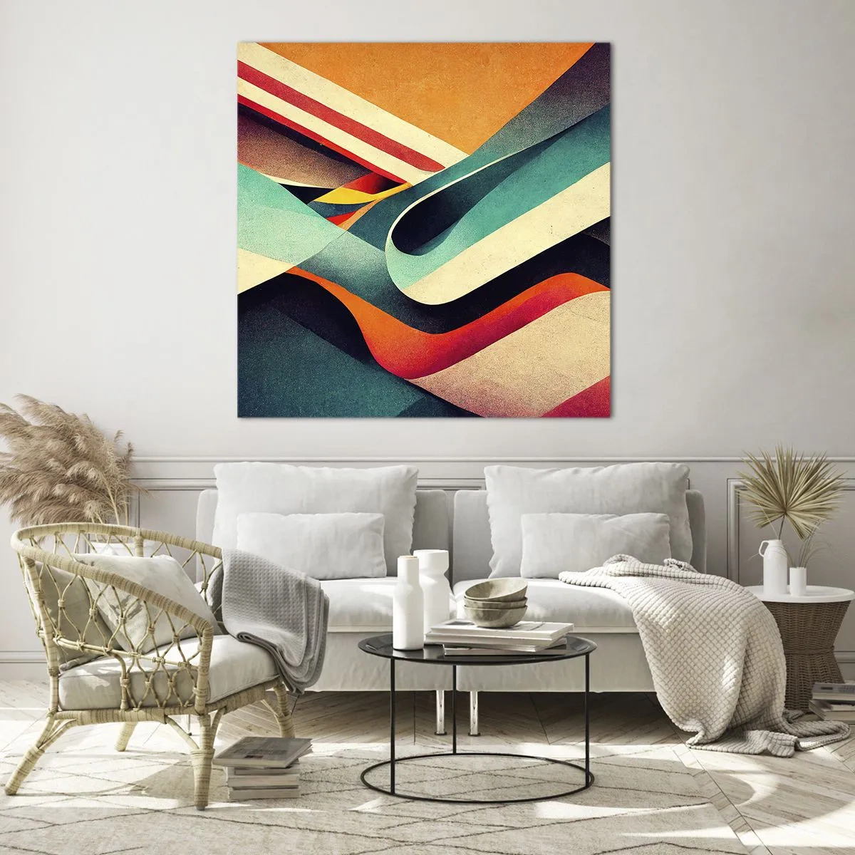 Glasbild - Bild auf glas - Intensive Komposition - 30x30 cm