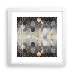 Poster in einem weißen Rahmen - Diamant-Komposition - 30x30 cm