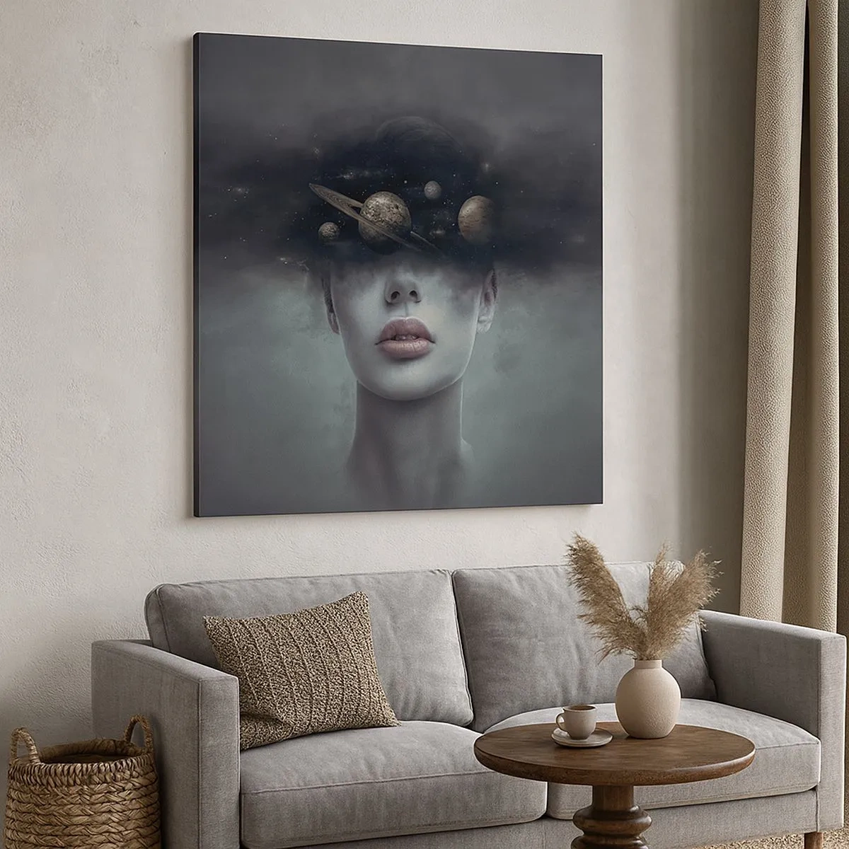 Bild auf Leinwand - Leinwandbild - Und die Planeten spielen verrückt ... - 30x30 cm