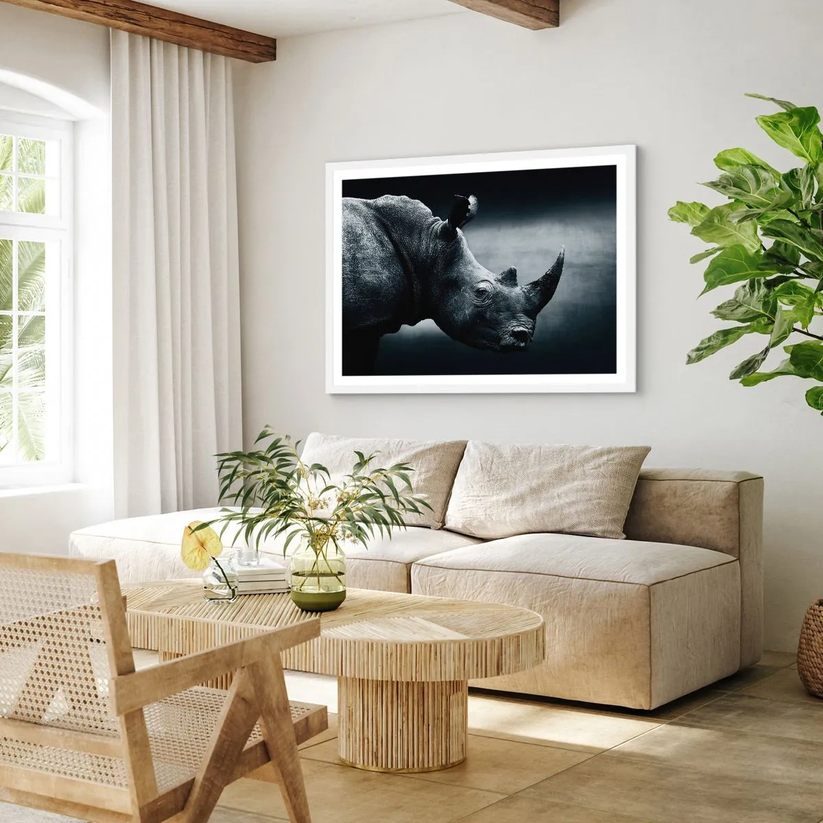 Poster in einem weißen Rahmen - Richtiges Profil - 70x50 cm