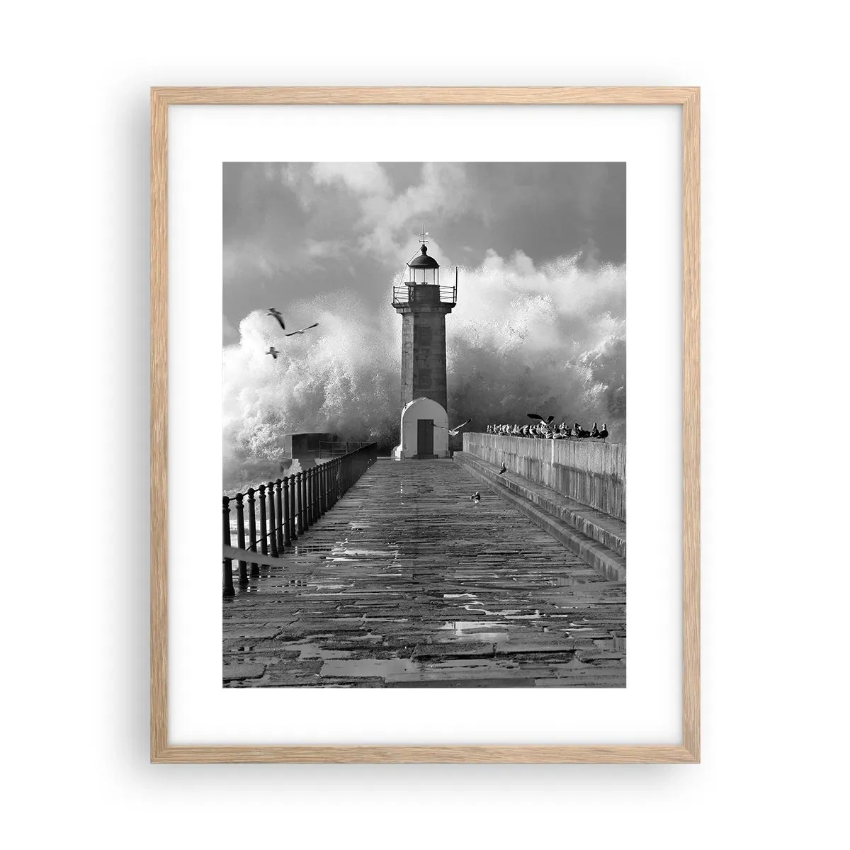 Poster in einem Rahmen aus heller Eiche - Furchtlos - 40x50 cm