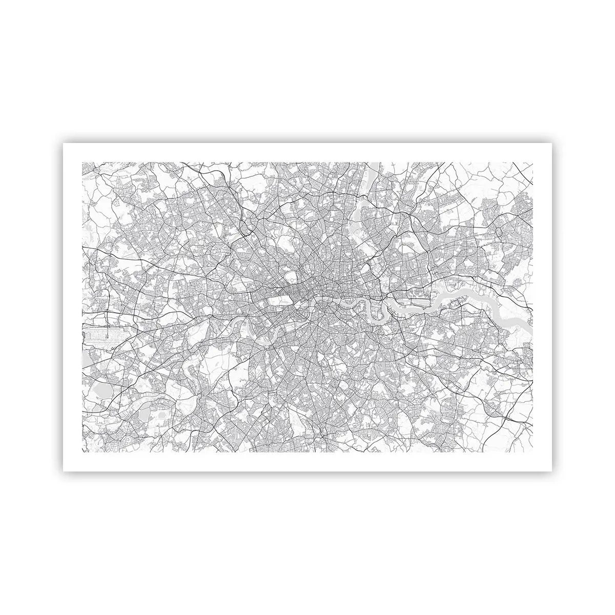 Poster - Karte des Labyrinths von London - 91x61 cm