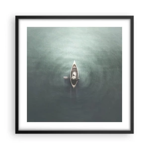 Poster in einem schwarzem Rahmen - Durch den Mondsee - 50x50 cm