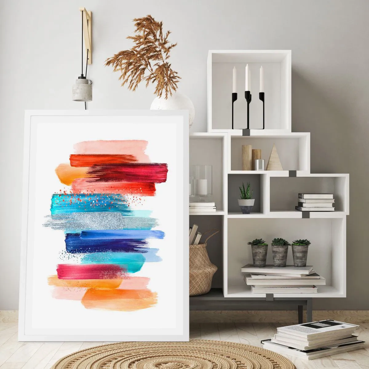 Poster in einem weißen Rahmen - Auf und ab - 70x100 cm