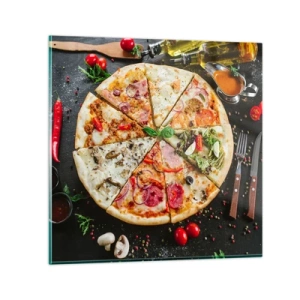 Glasbild - Bild auf glas - Eine Reihe von Geschmacksrichtungen - 40x40 cm