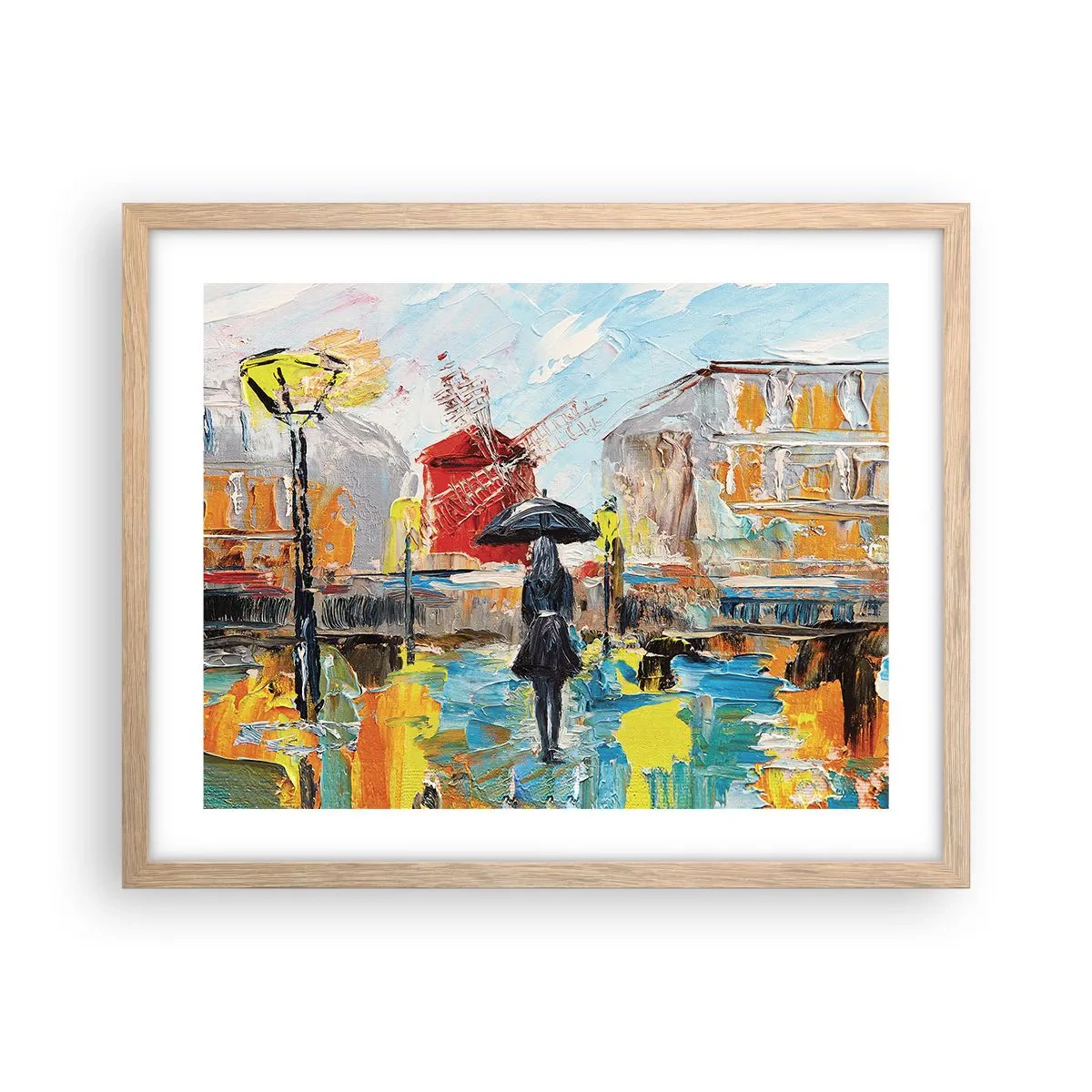 Poster in einem Rahmen aus heller Eiche - Pariser Legenden - 50x40 cm