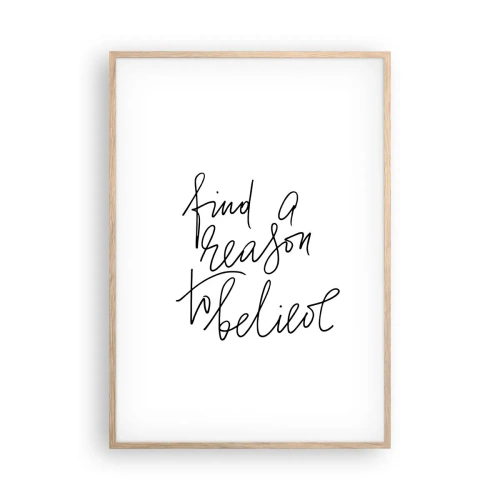 Poster in einem Rahmen aus heller Eiche - Es ist möglich - 70x100 cm