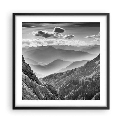 Poster in einem schwarzem Rahmen - Bis zum Horizont - 50x50 cm