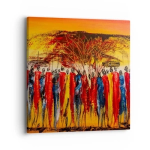 Bild auf Leinwand - Leinwandbild - Dort, dort, dort gehen sie - 40x40 cm