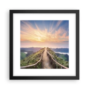 Poster in einem schwarzem Rahmen - Nah am Himmel - 30x30 cm