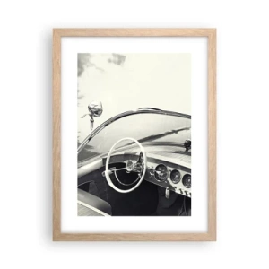 Poster in einem Rahmen aus heller Eiche - Wetter für die Reichen - 30x40 cm