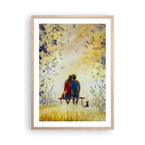 Poster in einem Rahmen aus heller Eiche - Magischer Augenblick - 50x70 cm