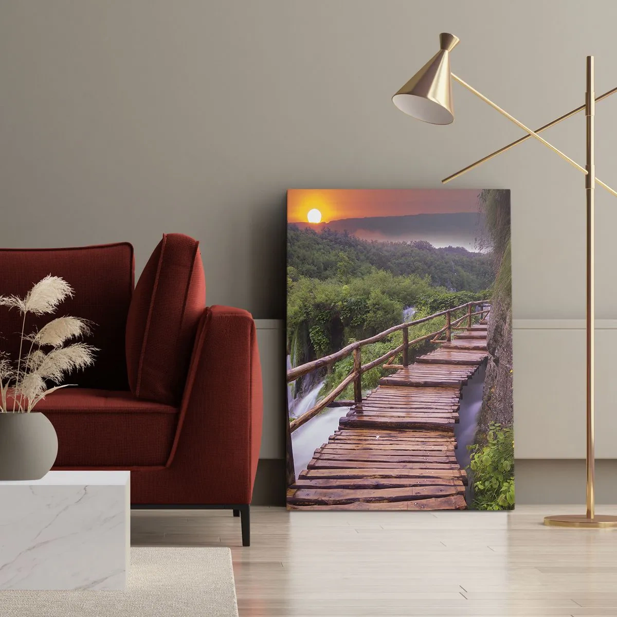 Bild auf Leinwand - Leinwandbild - Schönheit jenseits des Glaubens - 45x80 cm