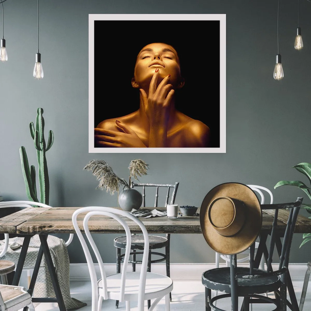 Poster - Wie goldene Seide - 40x40 cm