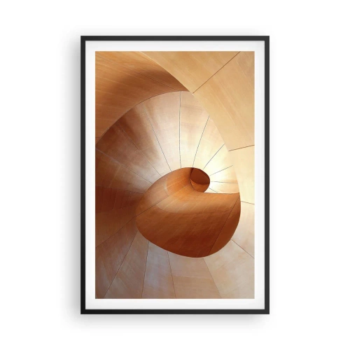 Poster in einem schwarzem Rahmen - Architektonische Serpentine - 61x91 cm