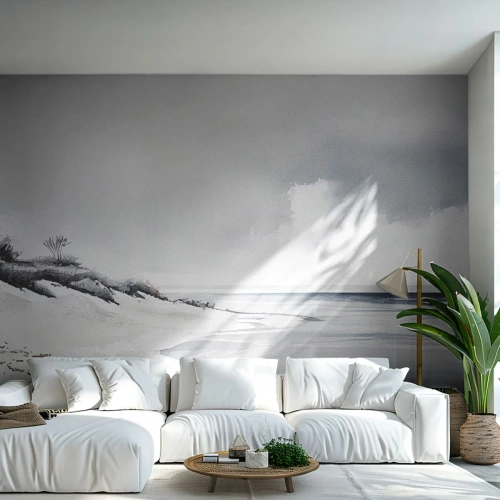 Fototapete Premium Canvas - Für immer zusammen - Dünen, Strand, Ozean - 500x350 cm