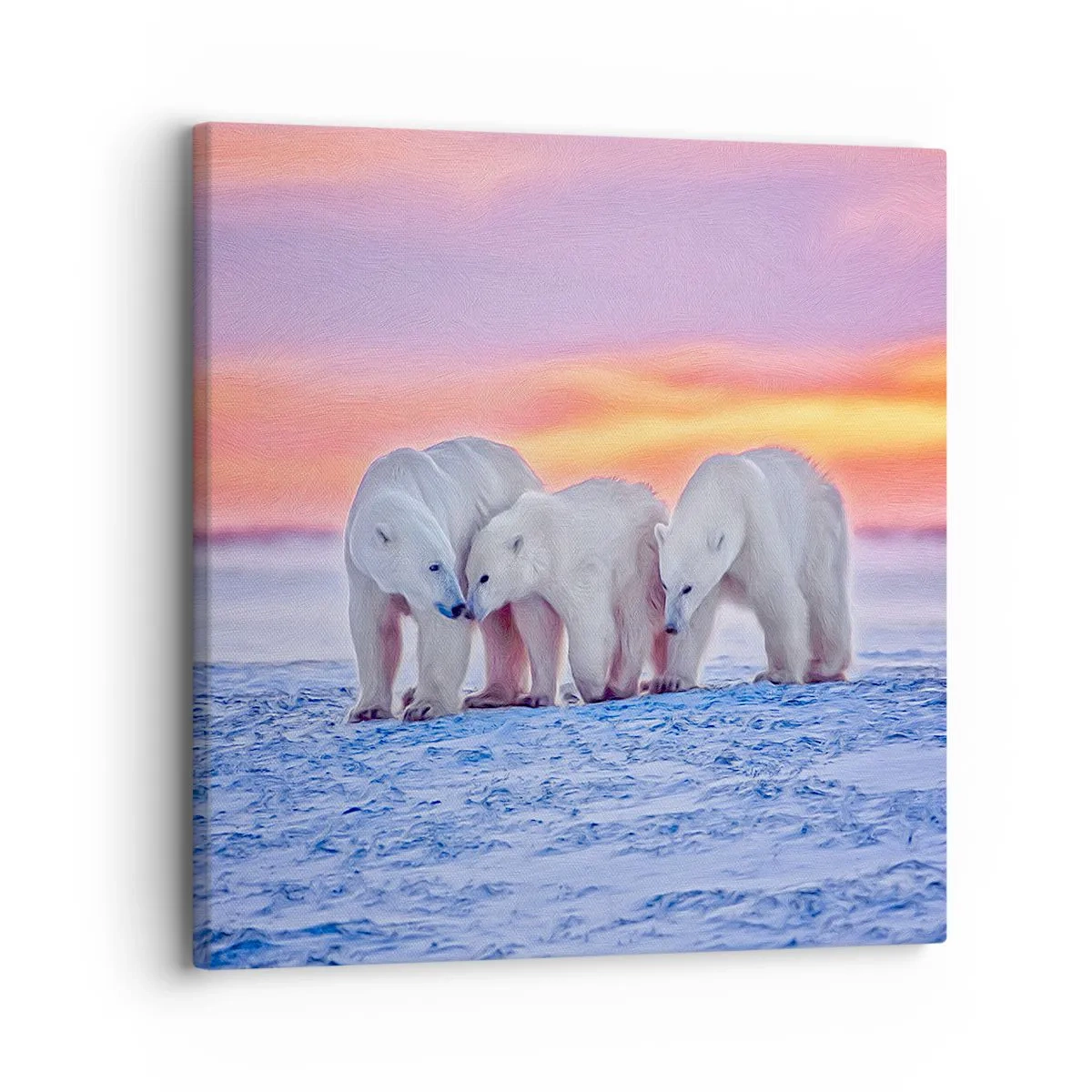 Bild auf Leinwand - Leinwandbild - Familienwärme ist genug - 30x30 cm