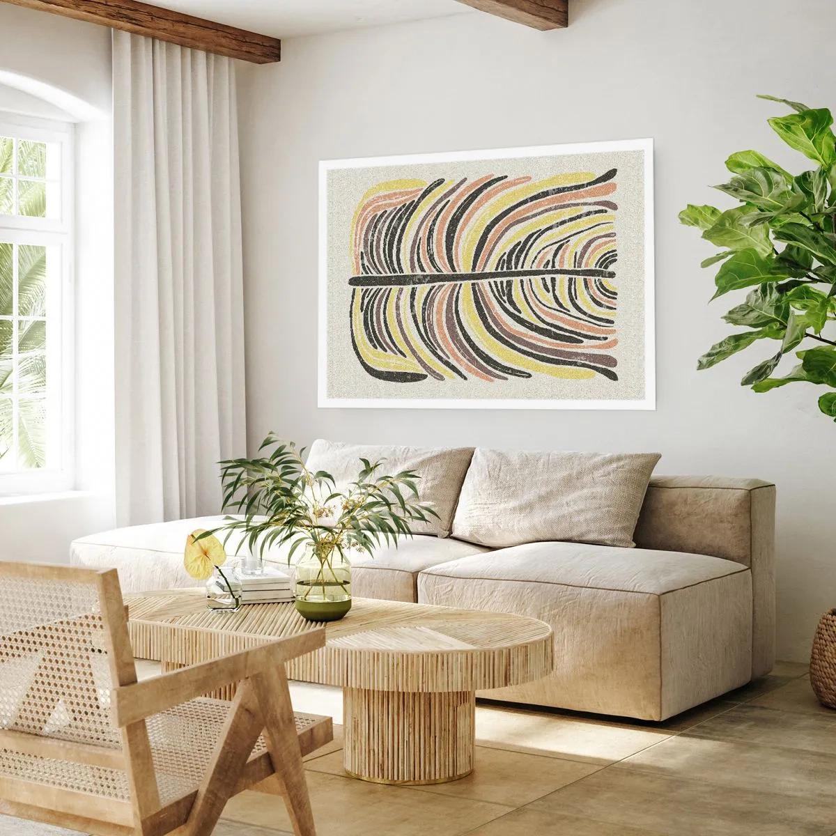 Poster - Abstraktion voller Leben - 70x50 cm