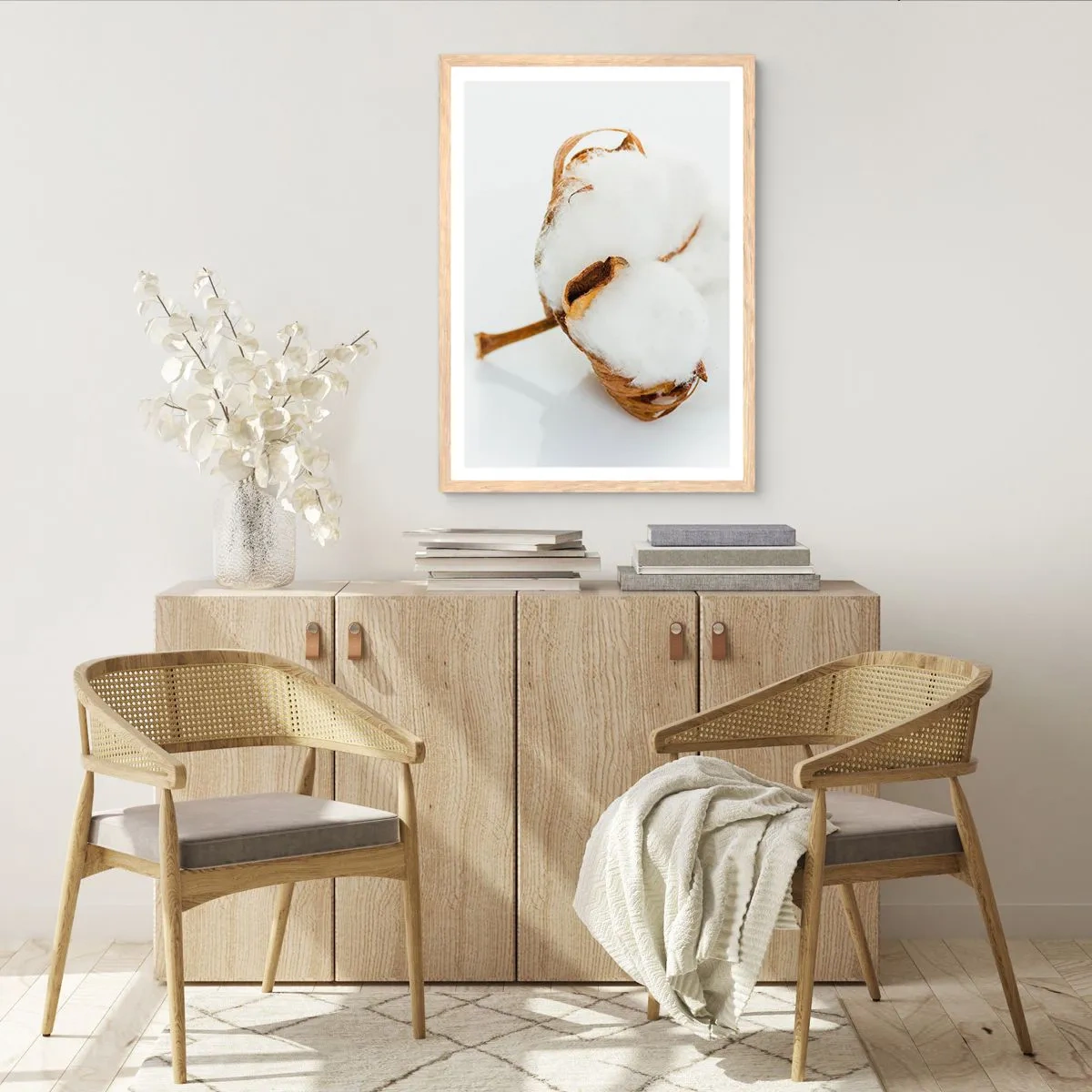 Poster in einem Rahmen aus heller Eiche - Von Natur aus weich - 70x100 cm