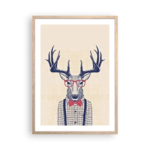 Poster in einem Rahmen aus heller Eiche - Eine lustige Extravaganz - 50x70 cm