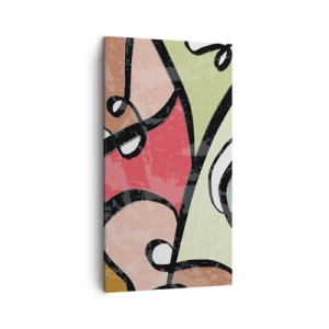 Bild auf Leinwand - Leinwandbild - Pirouetten unter Farben - 45x80 cm