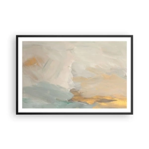 Poster in einem schwarzem Rahmen - Abstraktion – das Land der Sanftheit - 91x61 cm