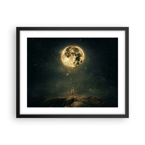 Poster in einem schwarzem Rahmen - Der Mann, der den Mond gestohlen hat - 50x40 cm
