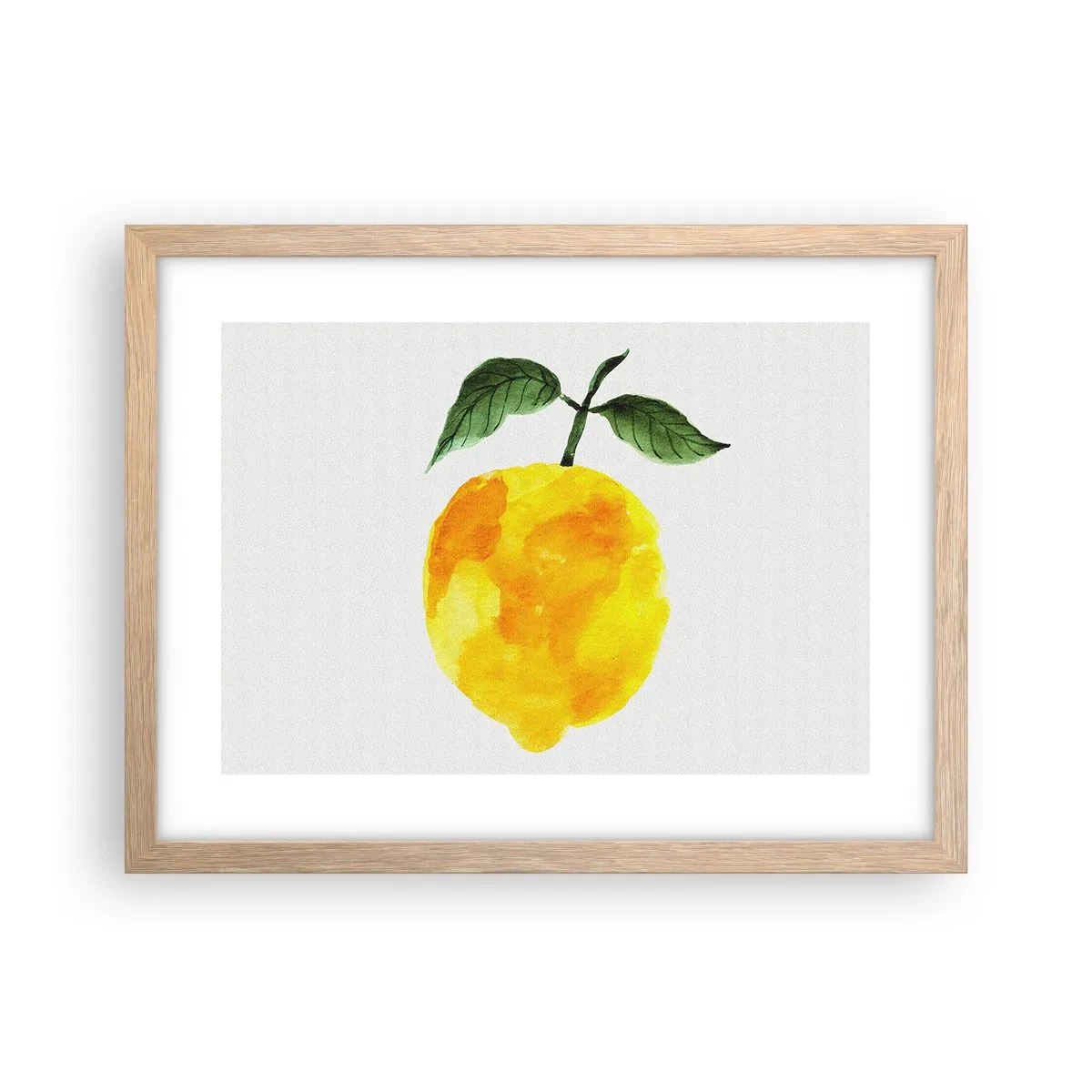 Poster in einem Rahmen aus heller Eiche - So schmeckt man die Sonne - 40x30 cm