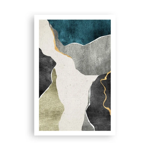 Poster - Mosaikkomposition mit Goldfaden - 61x91 cm