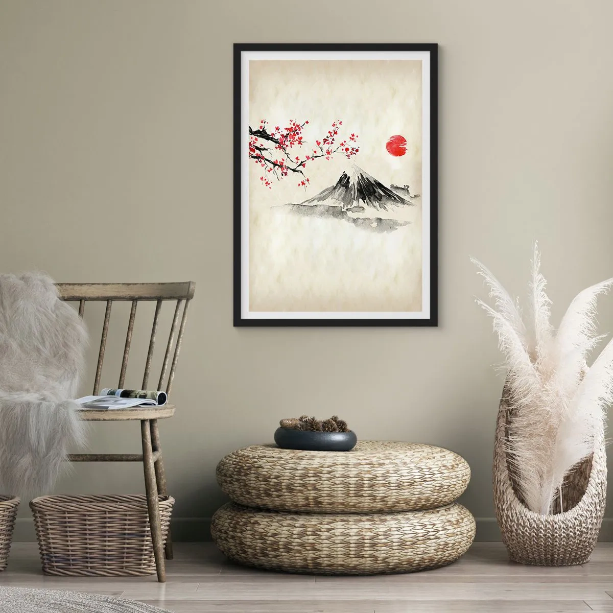 Poster in einem schwarzem Rahmen - Liebe Japan - 40x50 cm