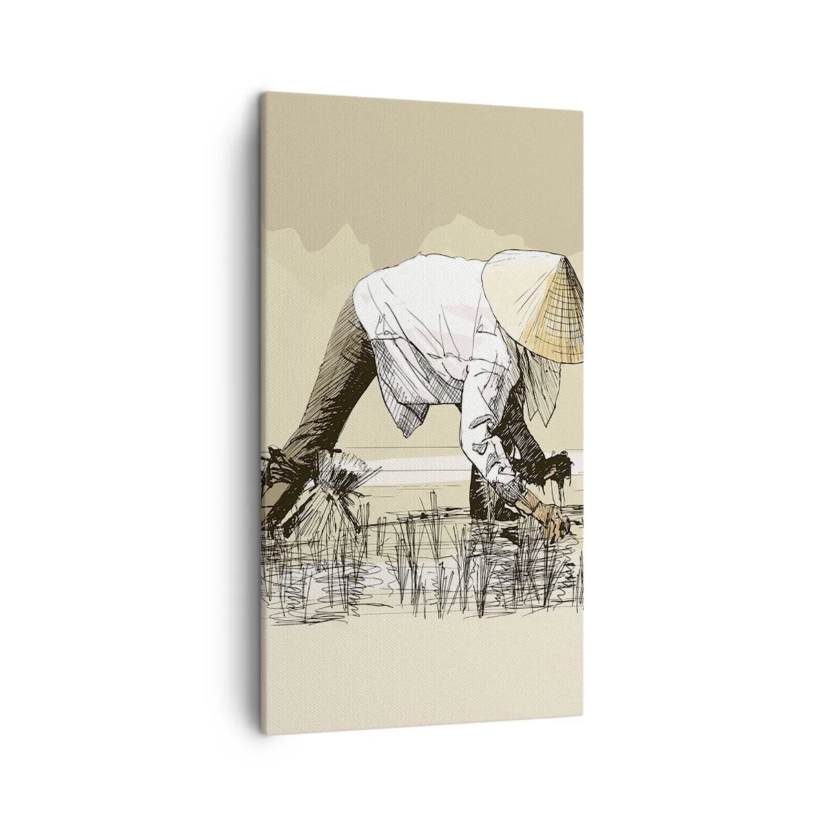 Bild auf Leinwand - Leinwandbild - Erfolgreiche Ernte - 45x80 cm