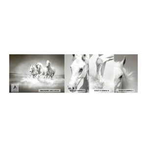Fototapeten Muster Selbstklebend Deluxe Sticker - Weißer Wahnsinn - Tiere, Pferde, Natur - 100x30 cm