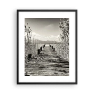 Poster in einem schwarzem Rahmen - In der Stille des Grases - 40x50 cm