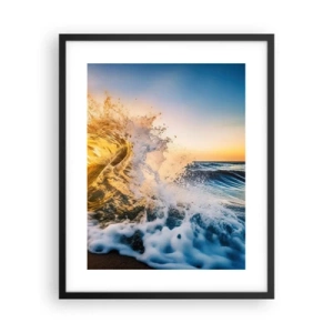 Poster in einem schwarzem Rahmen - Spaß im Sand - 40x50 cm