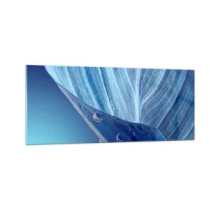 Glasbild - Bild auf glas - Versteckte Tropfen vom Blau - 100x40 cm