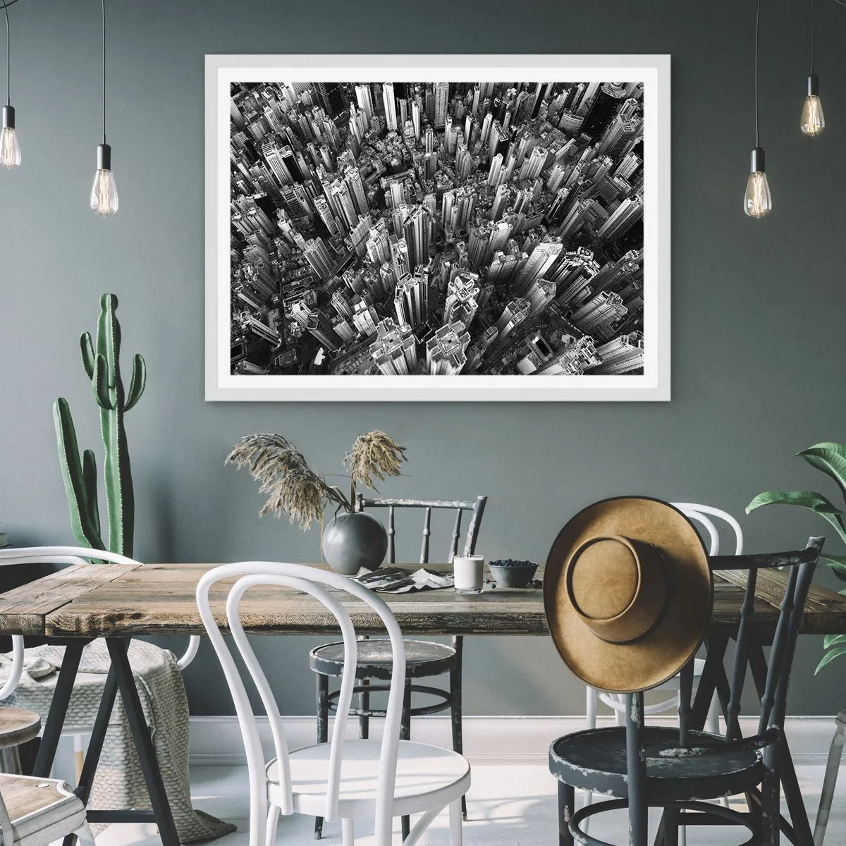 Poster in einem weißen Rahmen - Immer höher und höher - 91x61 cm