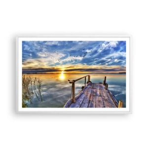 Poster in einem weißen Rahmen - Der Wind geht zur Ruhe - 91x61 cm