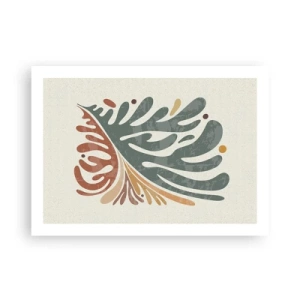 Poster - Mehrfarbiges Blatt - 70x50 cm
