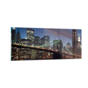 Glasbild - Bild auf glas - Leuchtende Nacht - 100x40 cm