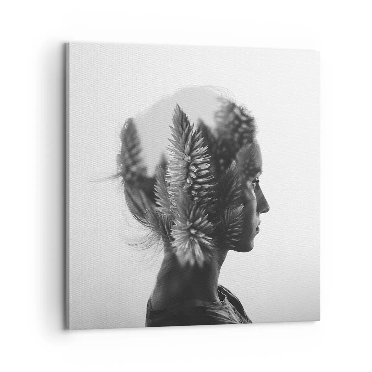 Bild auf Leinwand - Leinwandbild - Dame des Kiefernwaldes - 60x60 cm