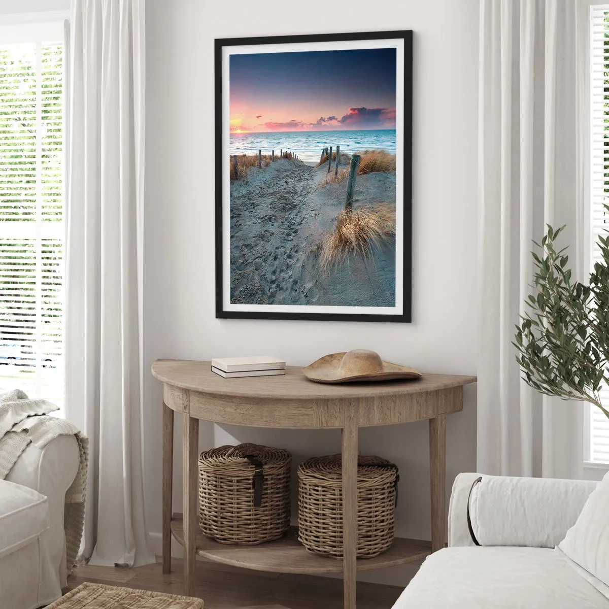 Poster in einem schwarzem Rahmen - Du hast einen Regenbogen aus strahlendem Licht verschüttet ... - 30x40 cm