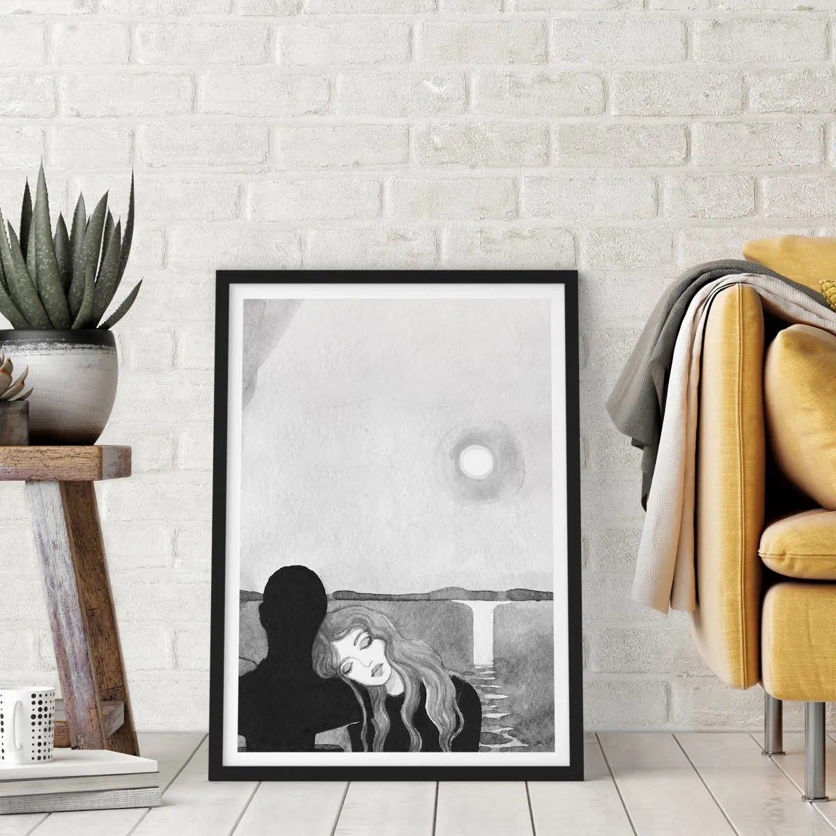 Poster in einem schwarzem Rahmen - Immer ein Geheimnis - 61x91 cm