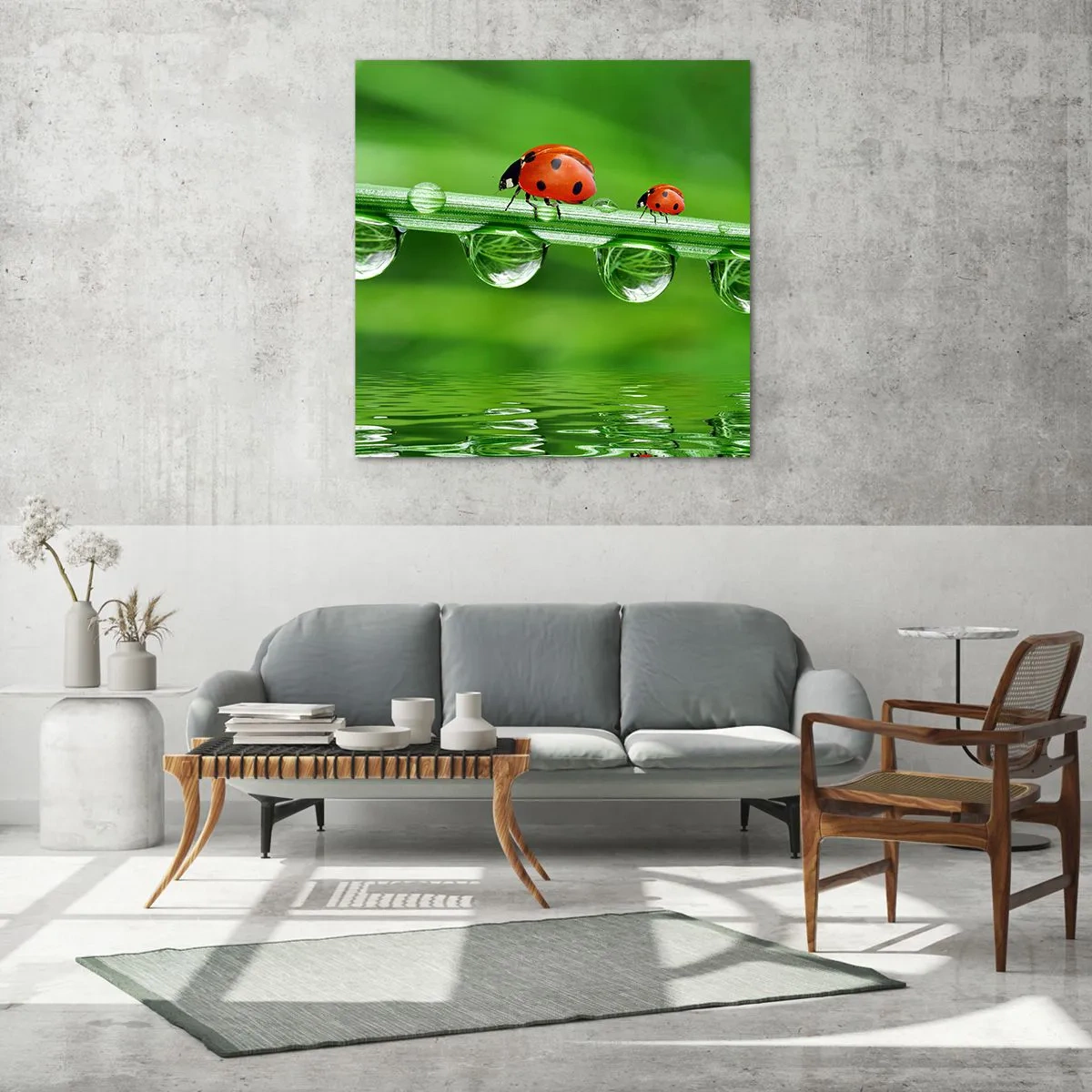 Glasbild - Bild auf glas - Den ganzen Sommer unterwegs - 50x50 cm