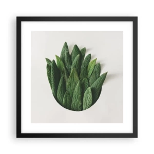 Poster in einem schwarzem Rahmen - Ungebremste Neugier - 40x40 cm