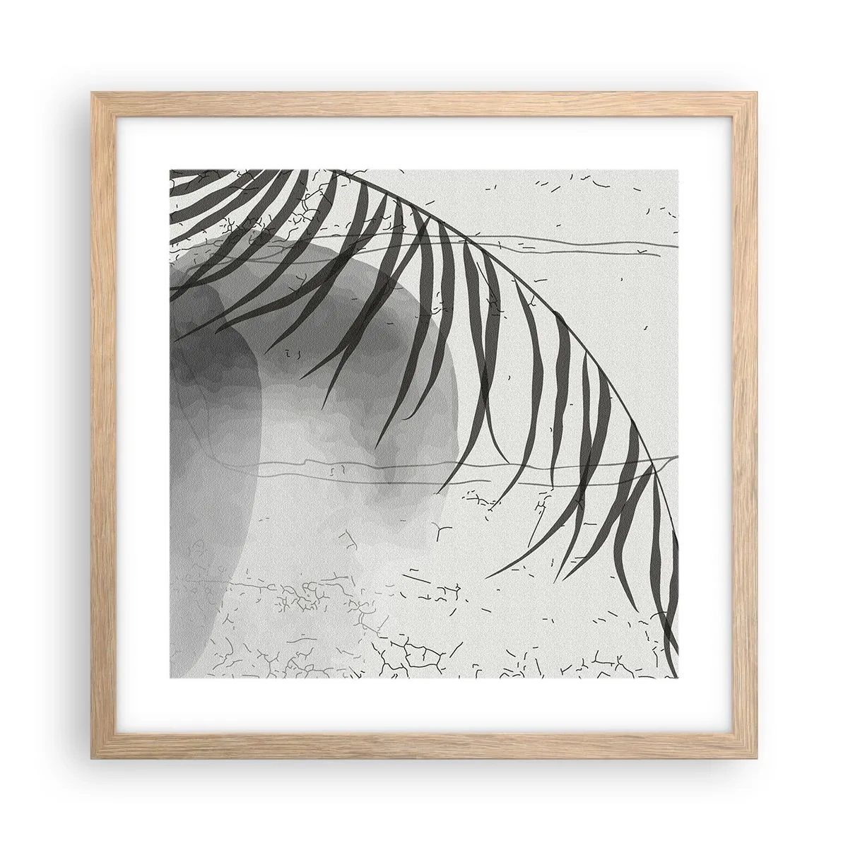 Poster in einem Rahmen aus heller Eiche - Subtile Exotik der Natur - 40x40 cm