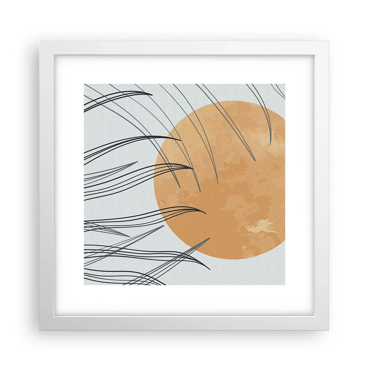 Poster in einem weißen Rahmen - Immer der Sonne entgegen - 30x30 cm