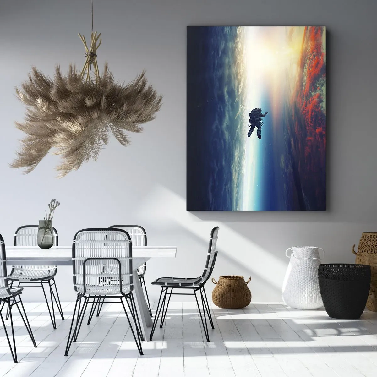 Bild auf Leinwand - Leinwandbild - Sich dem Universum stellen - 45x80 cm