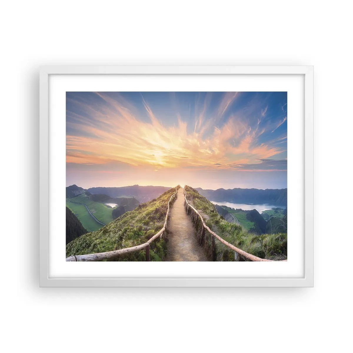 Poster in einem weißen Rahmen - Nah am Himmel - 50x40 cm