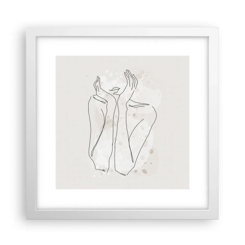 Poster in einem weißen Rahmen - Ein träumerischer Moment - 30x30 cm